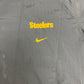 Pittsburgh Steelers Nike Graphic Windbreaker | Size XX-Large | Vintage 1990s NFL Football Black Puffer Jacket |