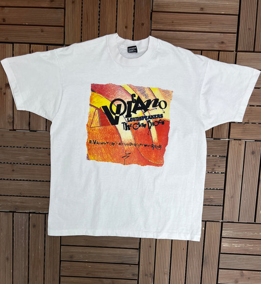 Volcano Loudspeakers The Clear Choice Graphic Tee | Size X-Large | Vintage 1990s Single Stitch White T-Shirt |