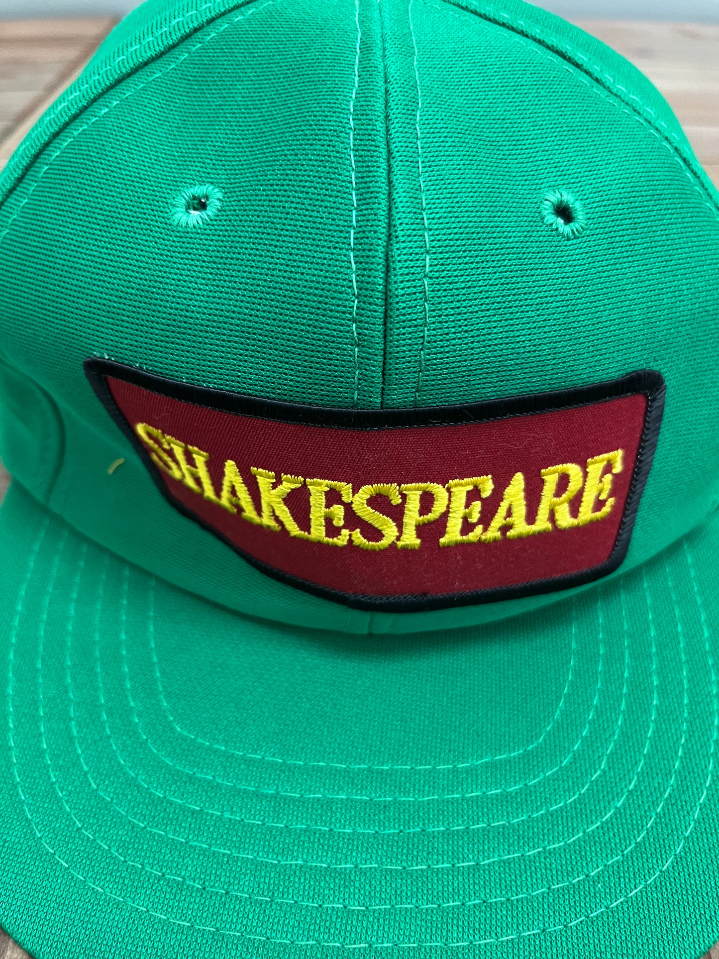 Shakespeare Stitched Graphic Hat | Adjustable With Snap Back | Vintage 1990s Theatre Promotional Green Cap | Free Shipping to USA|