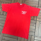 Hog's Breath Saloon Graphic Tee | Size Large | Vintage 1990s Promotional Saloon Red T-Shirt | Made in USA |