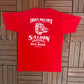 Hog's Breath Saloon Graphic Tee | Size Large | Vintage 1990s Promotional Saloon Red T-Shirt | Made in USA |