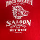 Hog's Breath Saloon Graphic Tee | Size Large | Vintage 1990s Promotional Saloon Red T-Shirt | Made in USA |