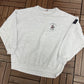 Centre De Conditionnement Physique Fitness Center Graphic Crewneck | Size Large | Vintage 1990s Promotional Grey Sweater |