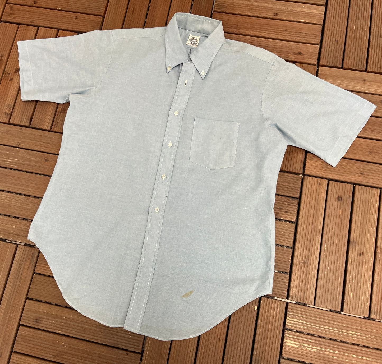 Arrow Light Blue Button Down Shirt | Size Large | Vintage 1990s Light Blue Button Down |