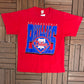 Philadelphia Phillies Graphic Tee | Size Large | Vintage 1990s Single Stitch MLB Red T-Shirt | Competitor Tag | Free Shipping to USA |