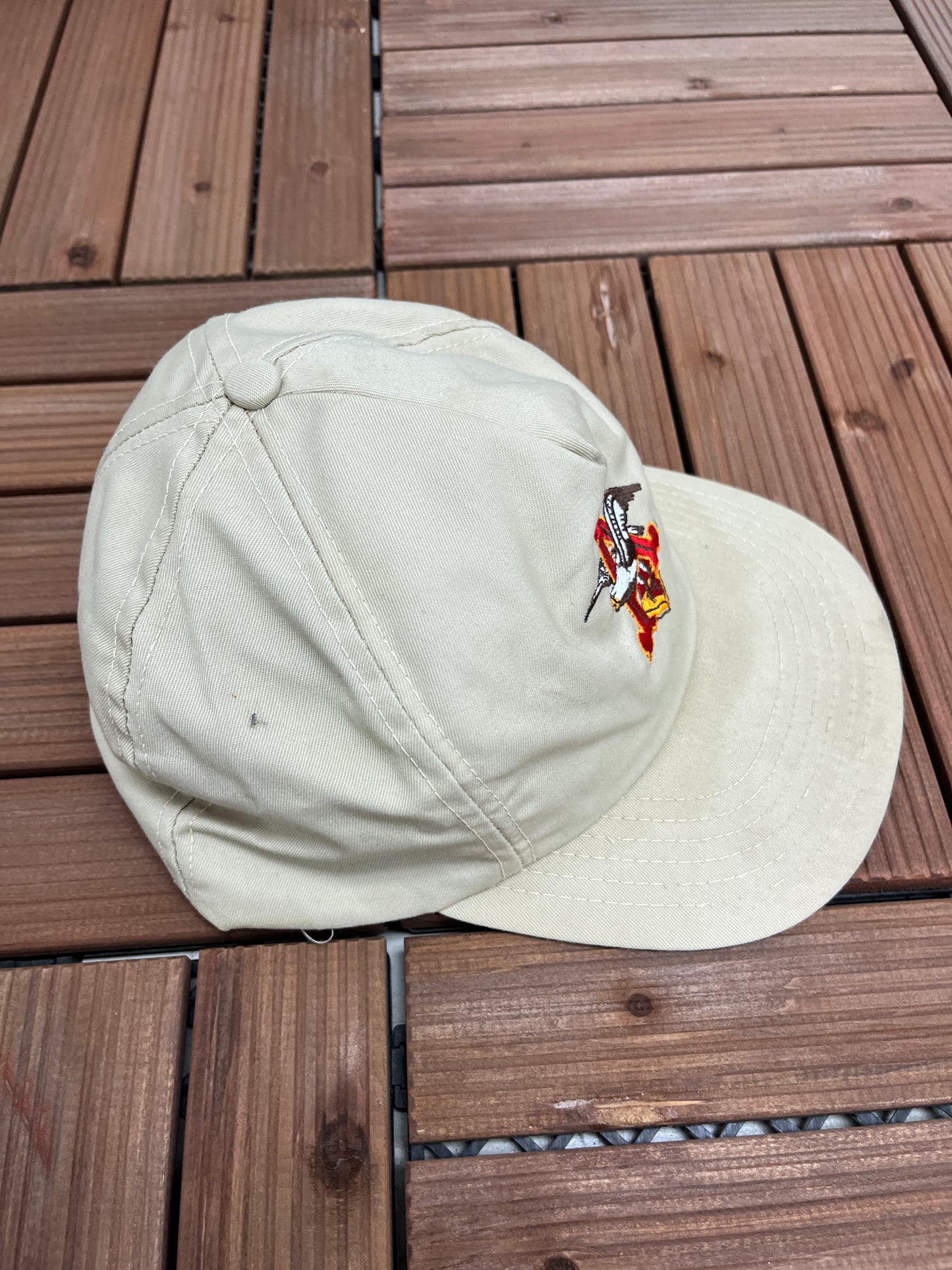 Anheuser-Busch Embroidered Graphic Hat | Snap Back | Vintage 1990s Beer Alcohol Promotional Beige Trucker Cap |Free Shipping to USA|