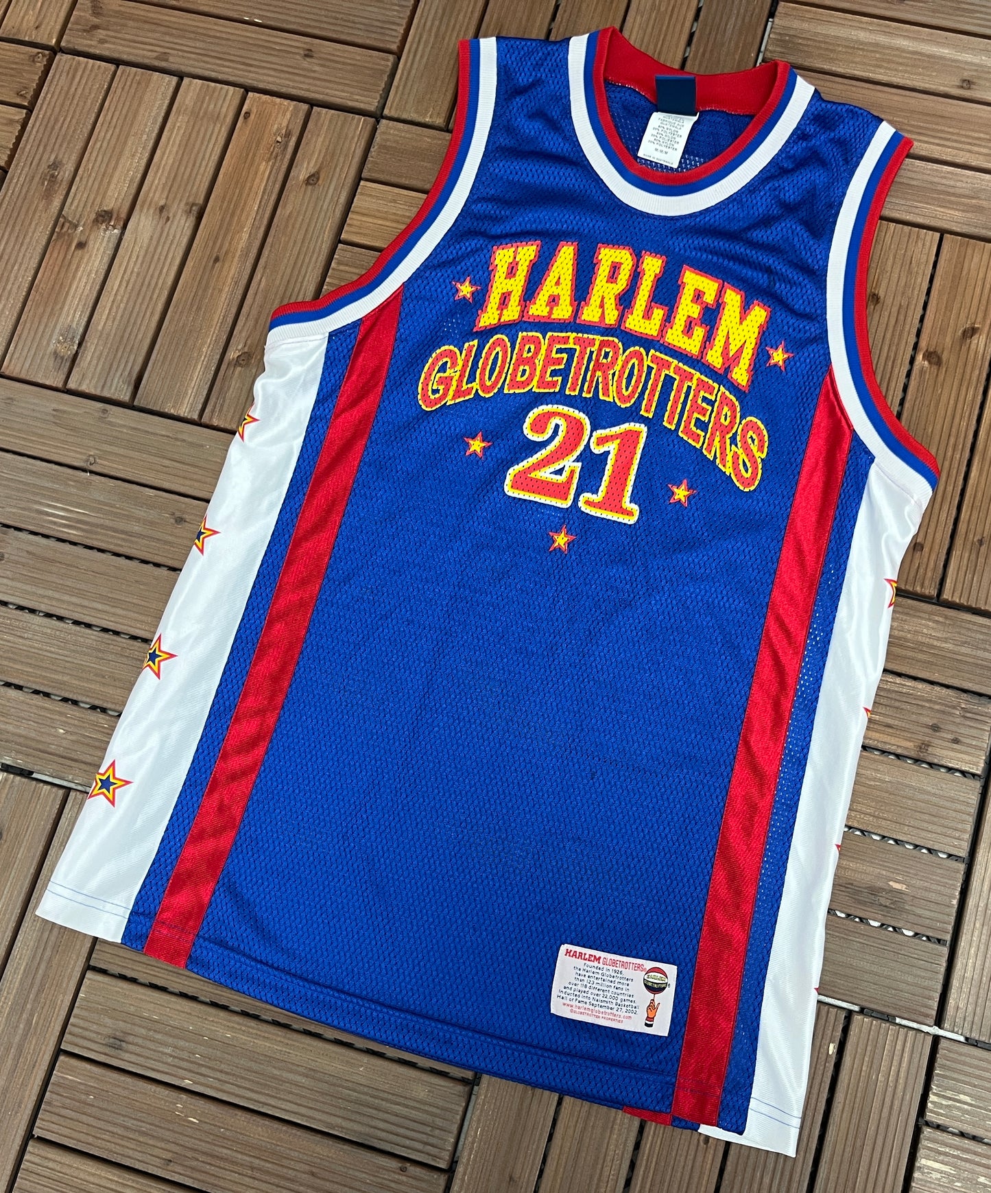 Harlem Globetrotters Jersey | Size Medium | Vintage 1990s Basketball Entertainers Blue Jersey |