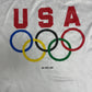 United States Olympics Graphic Hockey Jersey | Size X-Large | Vintage 1990s Mesh White Jersey |