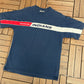Cleveland Indians Embroidered Graphic Tee | Size Medium | Vintage 1990s MLB Baseball Blue T-Shirt |