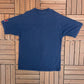 Cleveland Indians Embroidered Graphic Tee | Size Medium | Vintage 1990s MLB Baseball Blue T-Shirt |