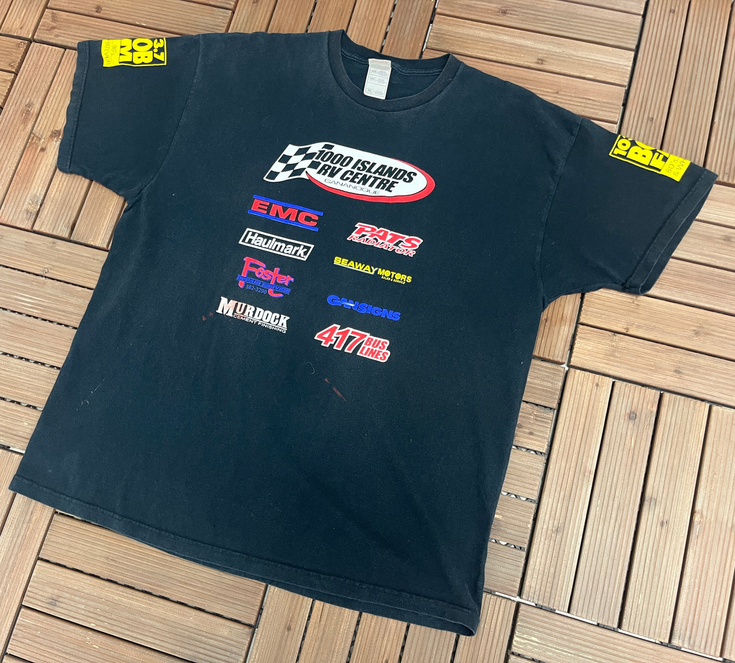 Danny O'Brien Racing Graphic Tee | Size XX-Large | Vintage 2000s Promotional Racing Black T-Shirt | Free Shipping to USA |