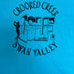 Crooked Creek Swan Valley Graphic Tee | Size XX-Large | Vintage 1990s Golf Blue T-Shirt |