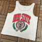 Ohio State Buckeyes Graphic Tee | Size X-Large | Vintage 1990s College Grey Pink Tinted Tank Top T-Shirt |