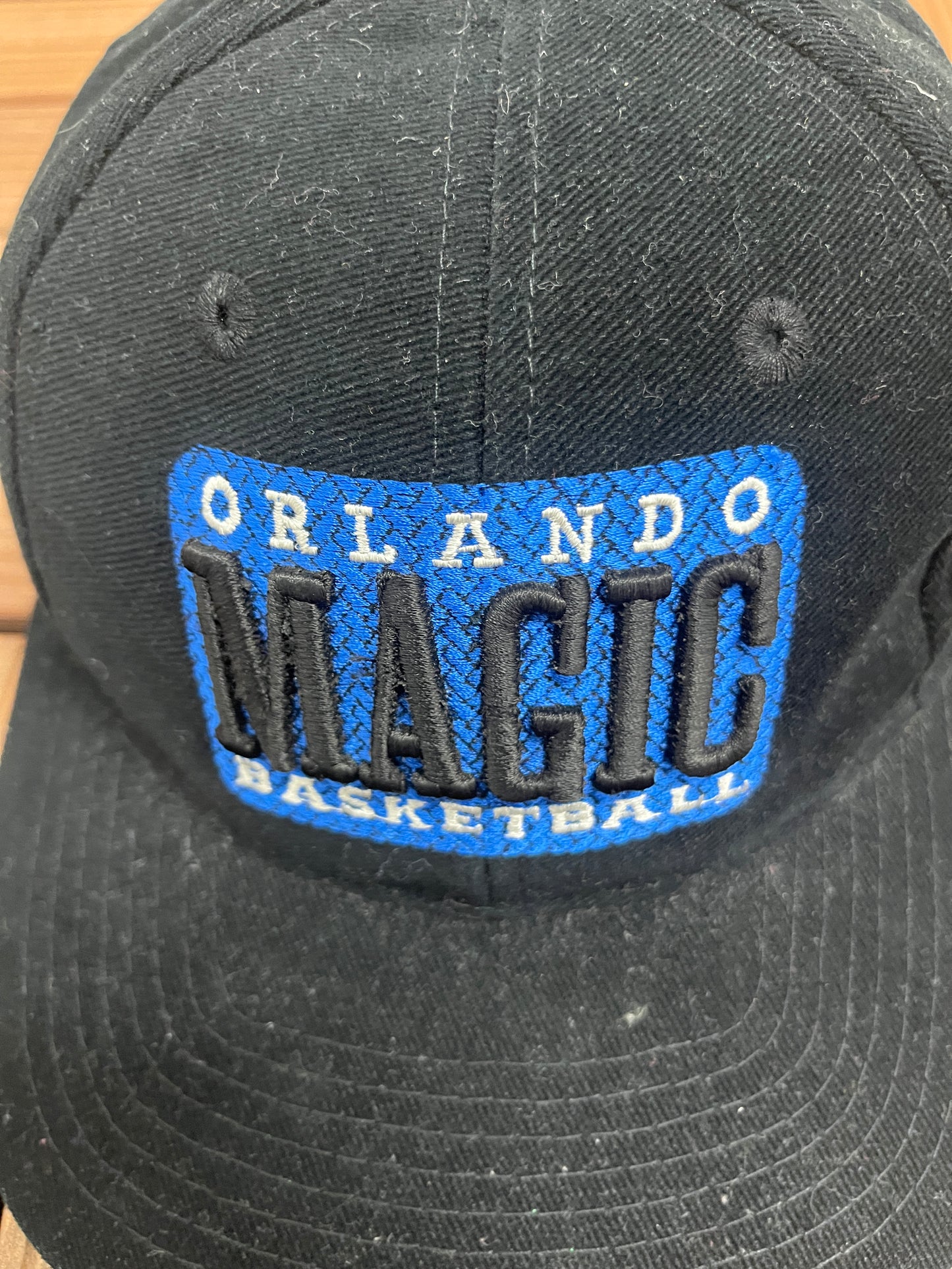 Orlando Magic Embroidered Graphic Hat | Snap Back | Vintage 1990s NBA Basketball Black Cap |