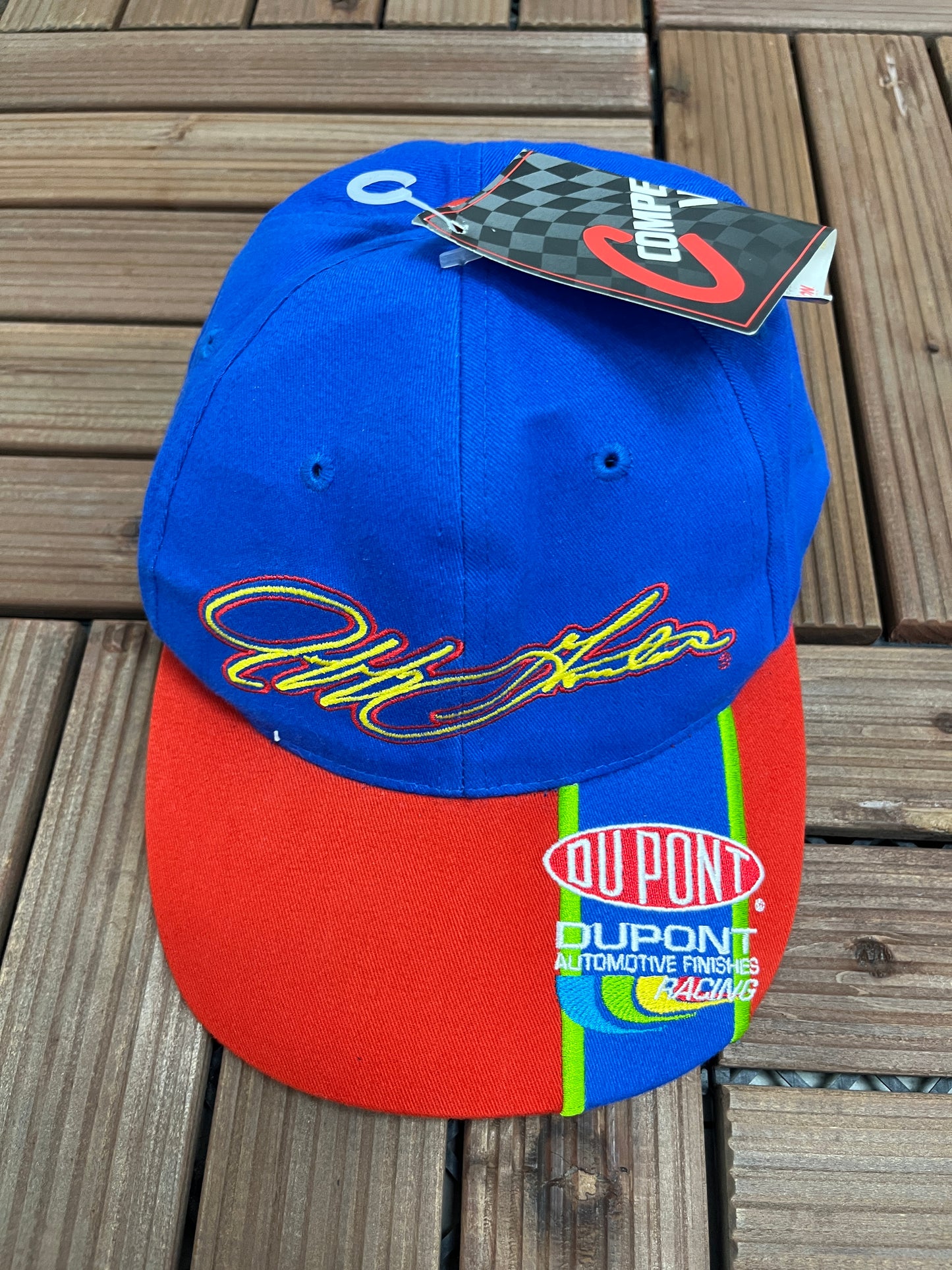 Jeff Gordon NASCAR Embroidered Graphic Hat | Snap Back | Vintage 2000s Racing Blue Cap |