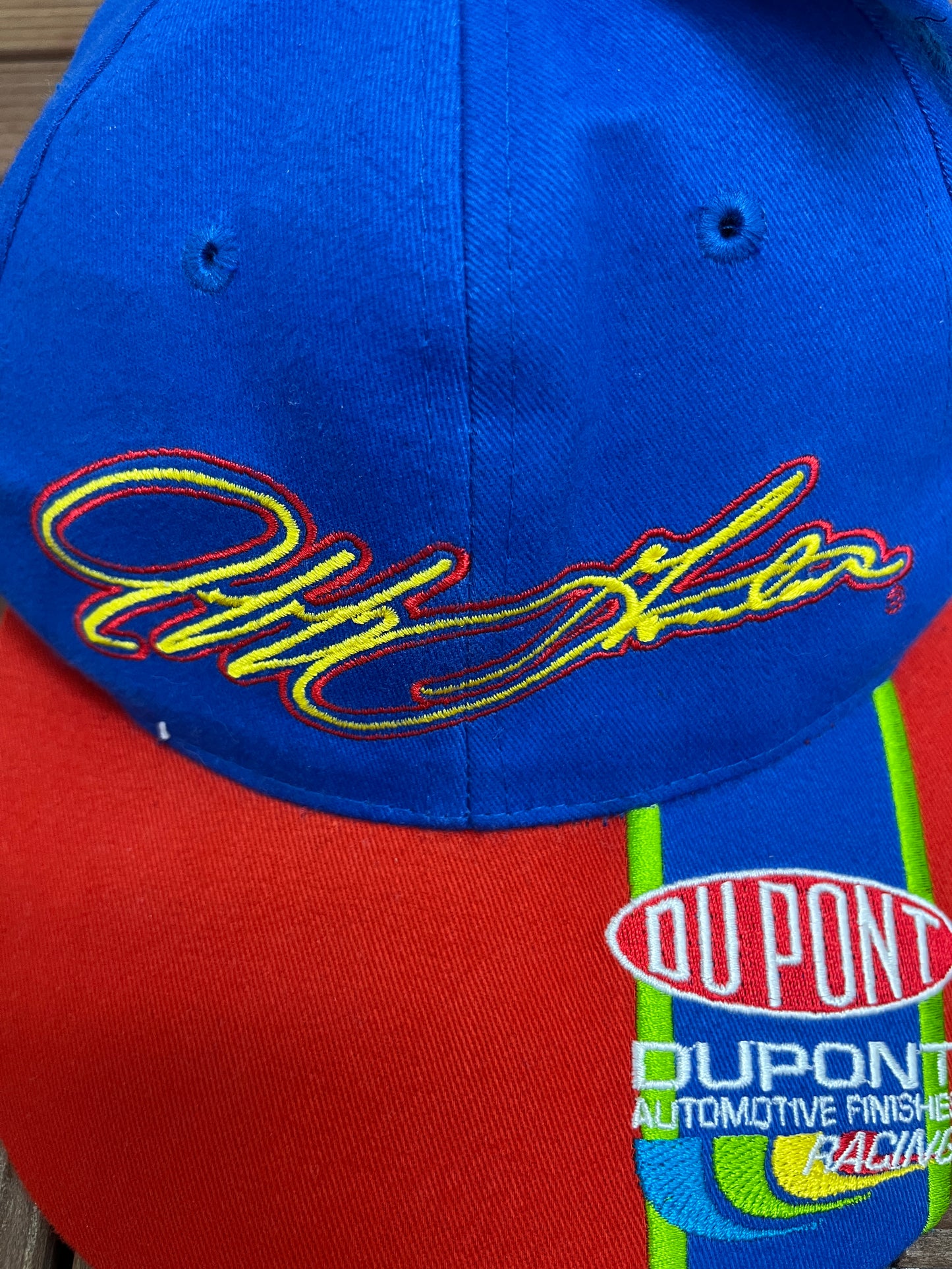 Jeff Gordon NASCAR Embroidered Graphic Hat | Snap Back | Vintage 2000s Racing Blue Cap |