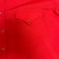 Ely Cattleman Button Down Shirt | Size Large | Vintage 1990s Plain Red Shirt |