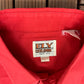 Ely Cattleman Button Down Shirt | Size Large | Vintage 1990s Plain Red Shirt |