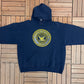 United States of America Navy Sweater | Size X-Large | Vintage 1990s Made in USA Blue Hoodie |