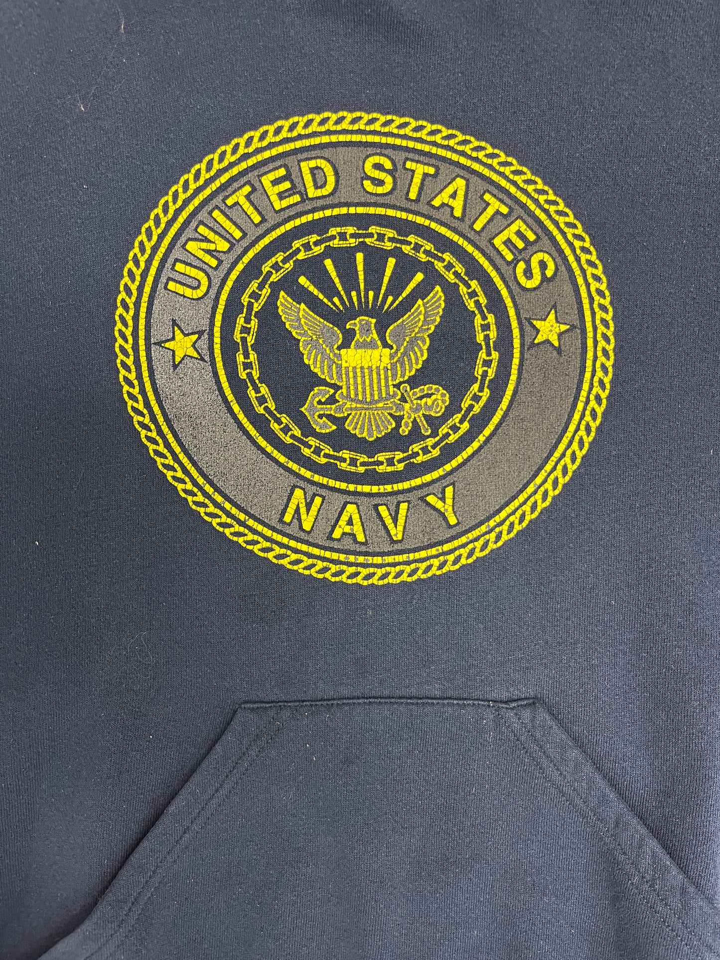 United States of America Navy Sweater | Size X-Large | Vintage 1990s Made in USA Blue Hoodie |