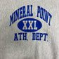 Mineral Point Athletic Dept. Graphic Crewneck | Size Large | Vintage 1990s Heather Grey Sweater |