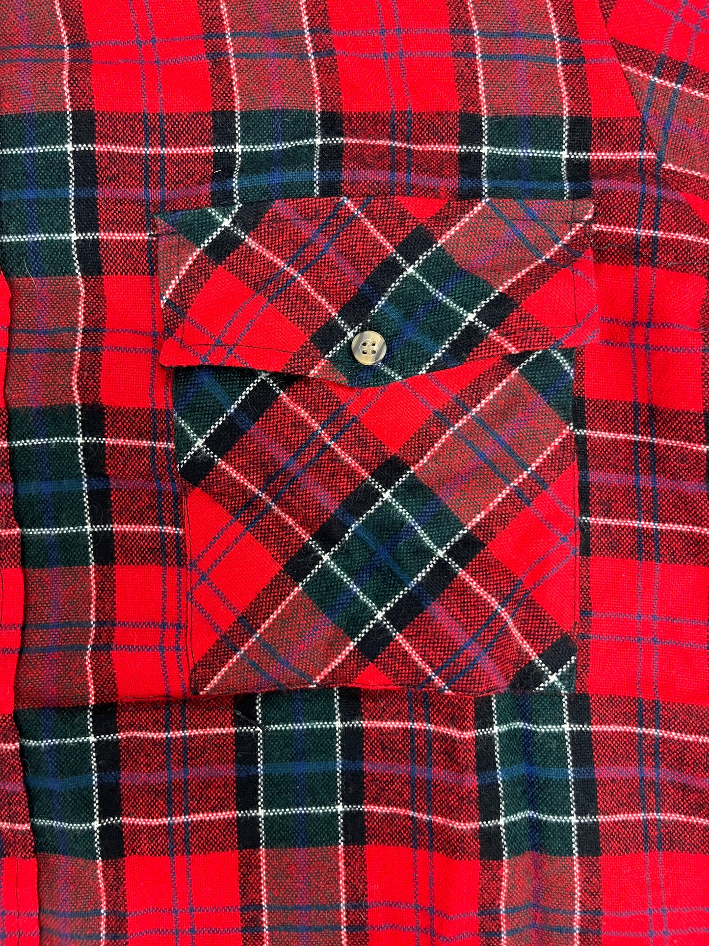 Backpacker Plaid Button Down Shirt | Size Large | Vintage 2000s Red & Green Plaid Button Down Flannel | Free Shipping to USA |