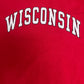 Wisconsin Badgers Spell Out Graphic Tee | Size Large | Vintage 1990s College Sports Red T-Shirt | Jansport Tag | Free Shipping to USA |