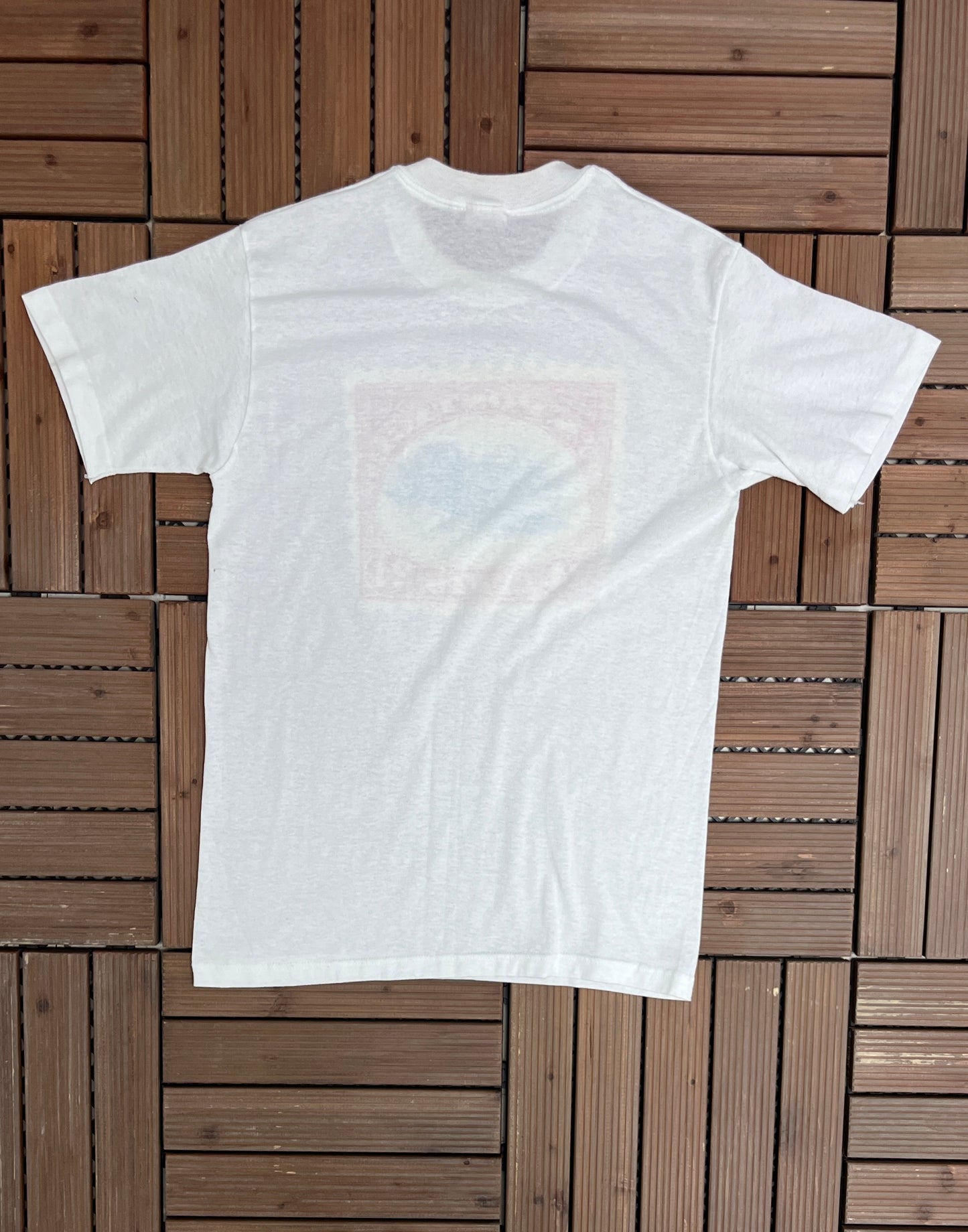US Postage Stamps Graphic Tee | Size Medium | Vintage 1980s Promotional White T-Shirt |
