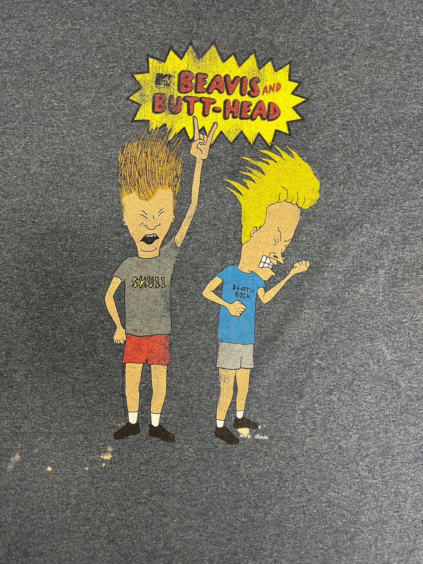 Beavis and Butt-Head Graphic Tee | Size X-Large | Vintage 2000s Animated Television Series Blue T-Shirt |Free Shipping to USA |