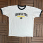 Iowa Hawkeyes Football Graphic Tee | Size X-Large | Vintage 2000s College Football White T-Shirt |