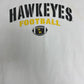 Iowa Hawkeyes Football Graphic Tee | Size X-Large | Vintage 2000s College Football White T-Shirt |