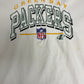 Green Bay Packers Embroidered Graphic Tee | Size Large | Vintage 1990s NFL Football White T-Shirt |