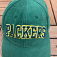 Green Bay Packers Spell Out Graphic Hat | Strap Back | Vintage 1990s NFL Football Green Cap |