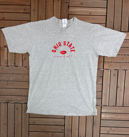 Ohio State Buckeyes XXL Athletic Dept. Graphic Tee | Size Large | Vintage 1990s College Grey T-Shirt | Made in USA | Free Shipping to USA |