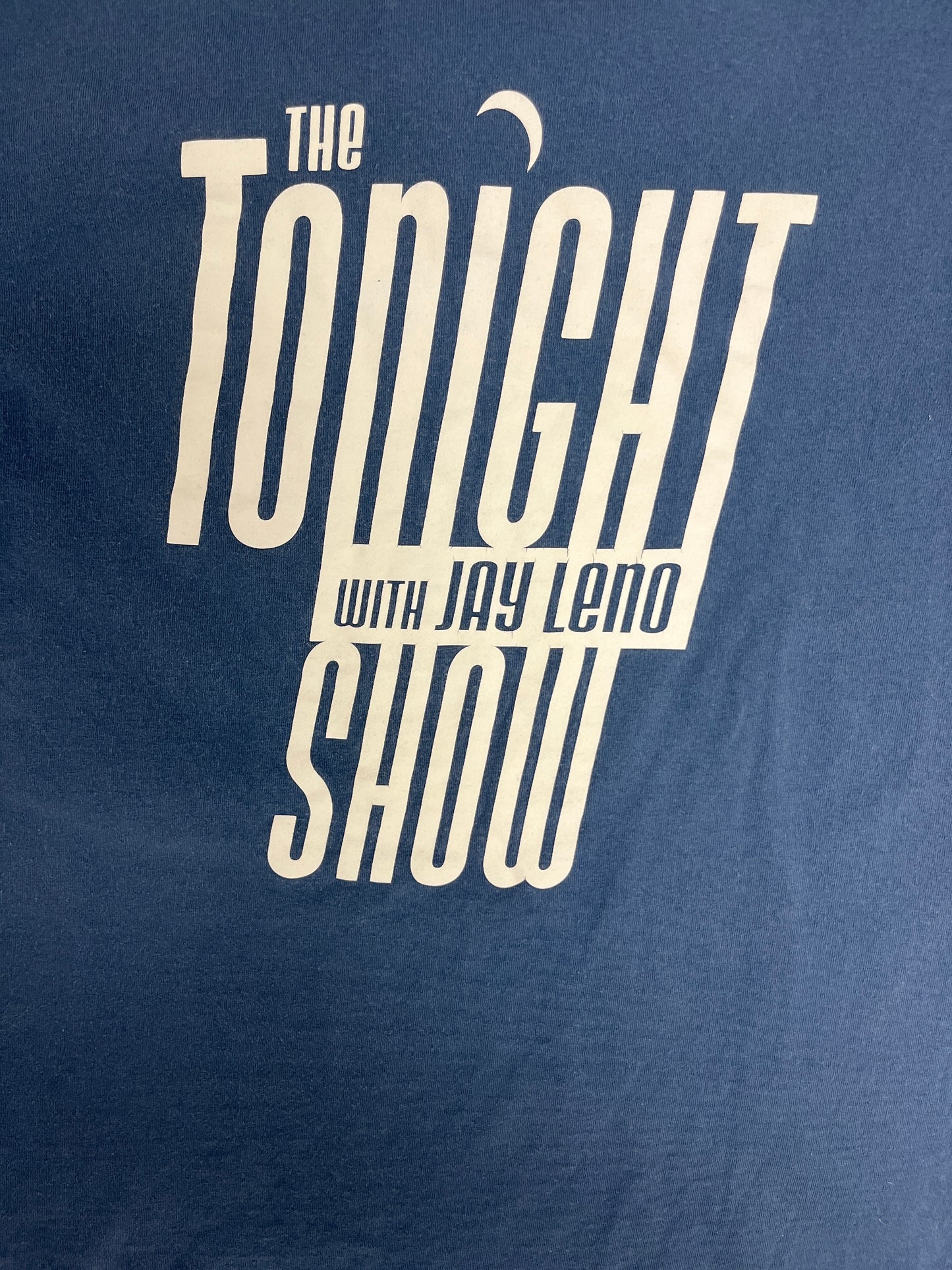 The Tonight Show With Jay Leno Graphic Tee | Size Medium | Vintage 2000s Talk Show Host Blue T-Shirt |