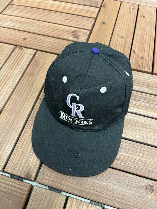 Colorado Rockies Embroidered Graphic Hat | Youth Snap Back | Vintage 2000s MLB Baseball Black Cap | Free Shipping to USA |