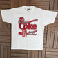 Enjoy Coke Graphic Tee | Size X-Large | Vintage 1990s Beverage Promotional White T-Shirt |