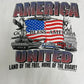 America Land Of The Free, Home Of The Brave Graphic Tee | Size Large | Vintage 2000s Military American White T-Shirt | Free Shipping to USA|