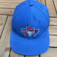 Toronto Blue Jays Embroidered Graphic Hat | Adjustable With Snap Back | Vintage 1990s MLB Baseball Blue Cap |