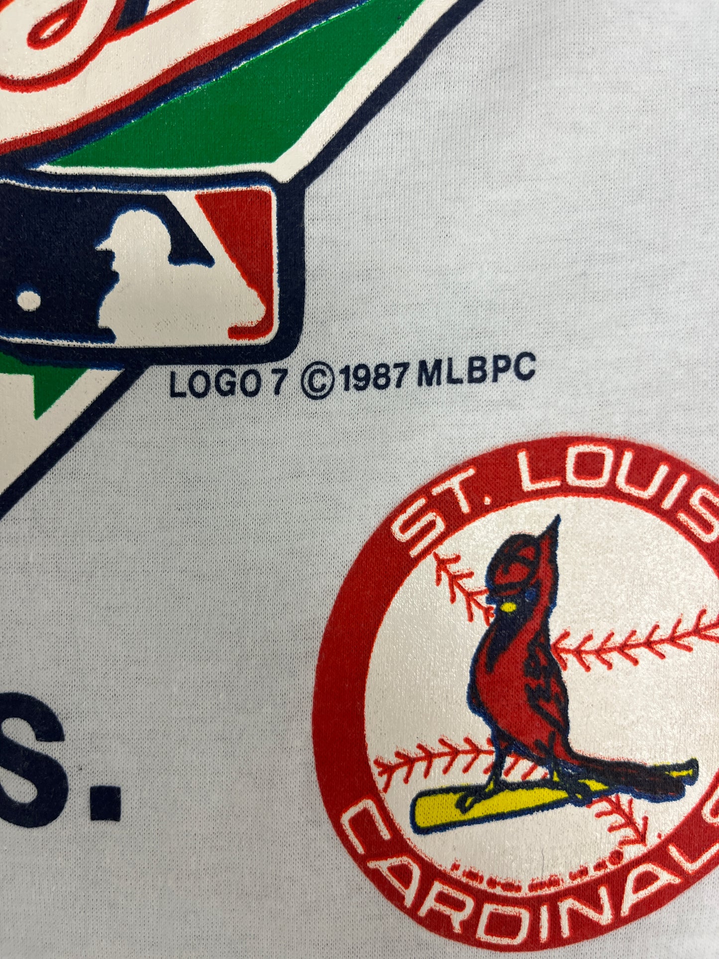 Minnesota Twins vs. St Louis Cardinals World Series Graphic Tee | Size XL | Vintage 1980s MLB Baseball White T-Shirt | Free Shipping to USA|