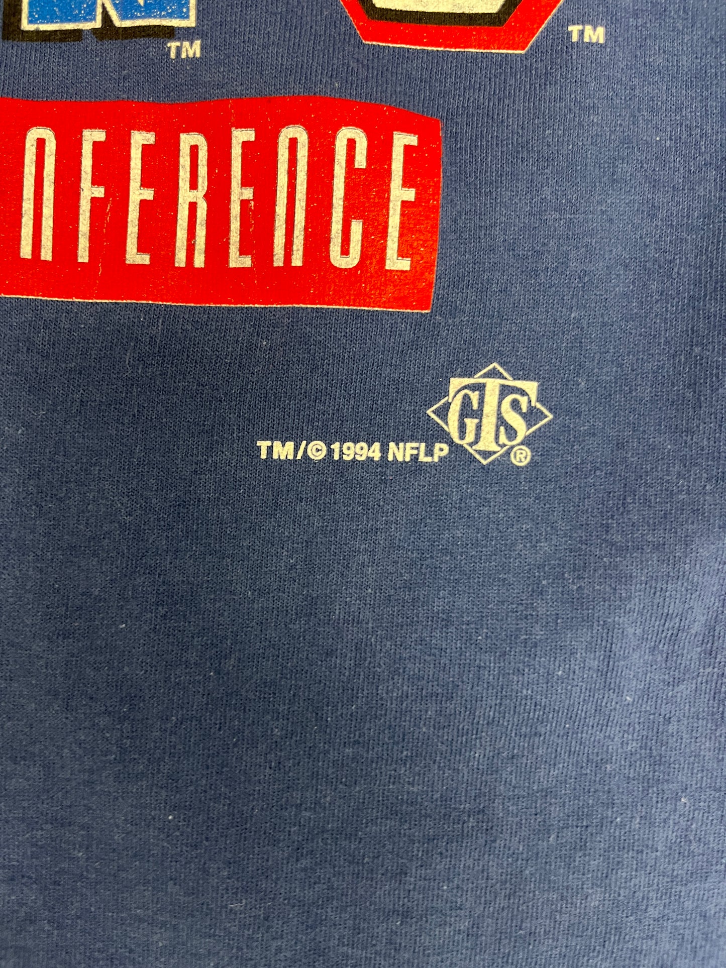 New York Giants Graphic Tee | Size Medium | Vintage 1990s Single Stitch Blue Half Sleeve T-Shirt | Made in USA | Free Shipping to USA |