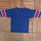 New York Giants Graphic Tee | Size Medium | Vintage 1990s Single Stitch Blue Half Sleeve T-Shirt | Made in USA | Free Shipping to USA |