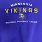 Minnesota Vikings Embroidered Graphic Crewneck | Size X-Large | Vintage 1990s NFL Football Purple Sweater |