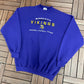 Minnesota Vikings Embroidered Graphic Crewneck | Size X-Large | Vintage 1990s NFL Football Purple Sweater |