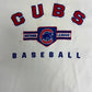Chicago Cubs Embroidered Graphic Tee | Size Medium | Vintage 2000s MLB Baseball White T-Shirt |