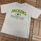 Green Bay Packers Graphic Tee | Size XX-Large | Vintage 1990s NFL Football Grey T-Shirt |