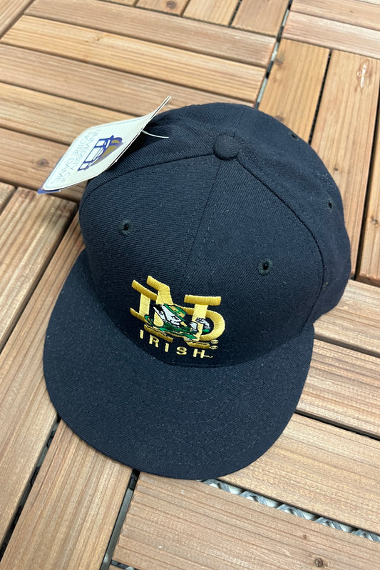 Notre Dame Fighting Irish Embroidered Hat | Size 7 1/8 | Vintage 1990s College Sports Blue Cap | Free Shipping to America |