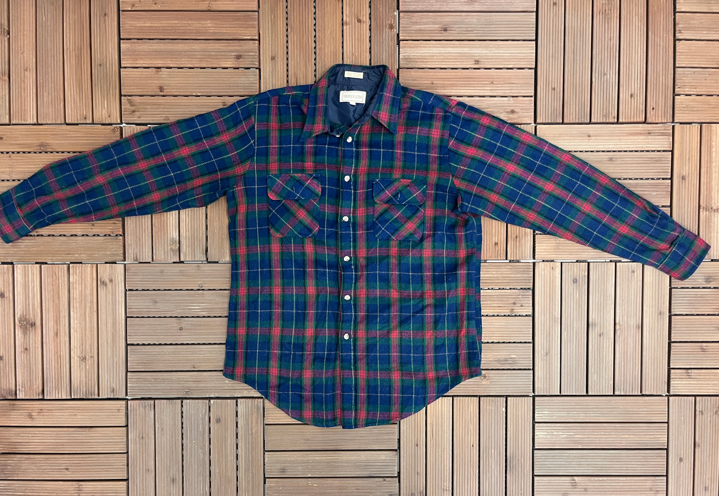 Timber Run Plaid Button Down Flannel Shirt | Size Large | Vintage 2000s Colourful Plaid Button Down Flannel | Free Shipping to USA |