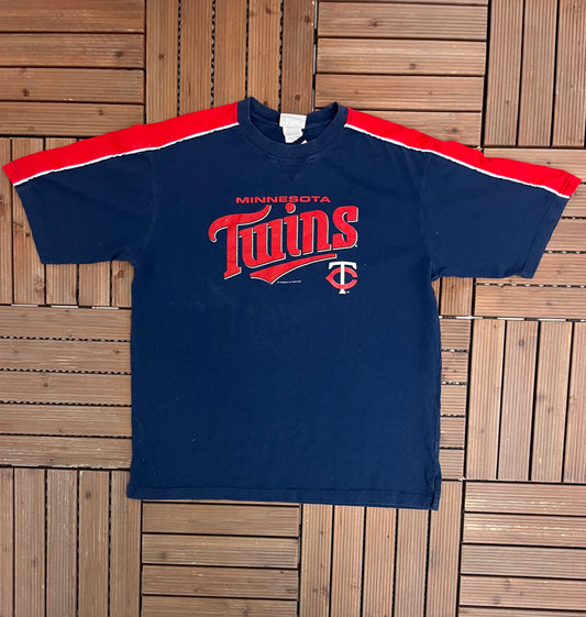 Minnesota Twins Graphic Tee | Size Large | Vintage 2000s MLB Baseball Blue T-Shirt | Free Shipping to USA |