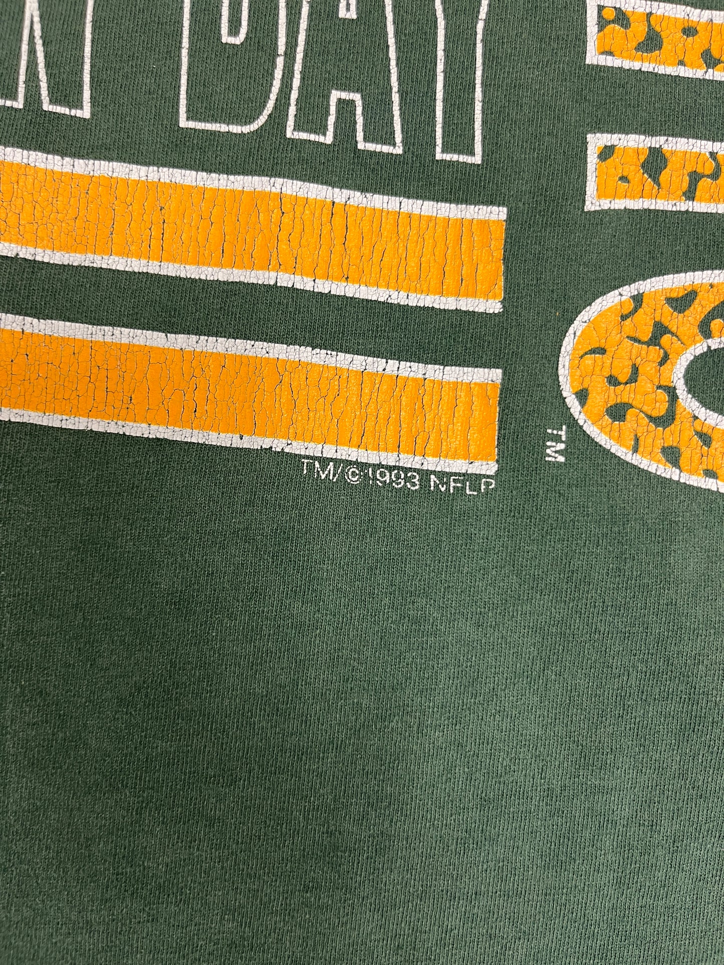 Green Bay Packers Graphic Tee | Size Large | Vintage 1990s NFL Football Single Stitch Green T-Shirt | Made in USA | Free Shipping to USA |